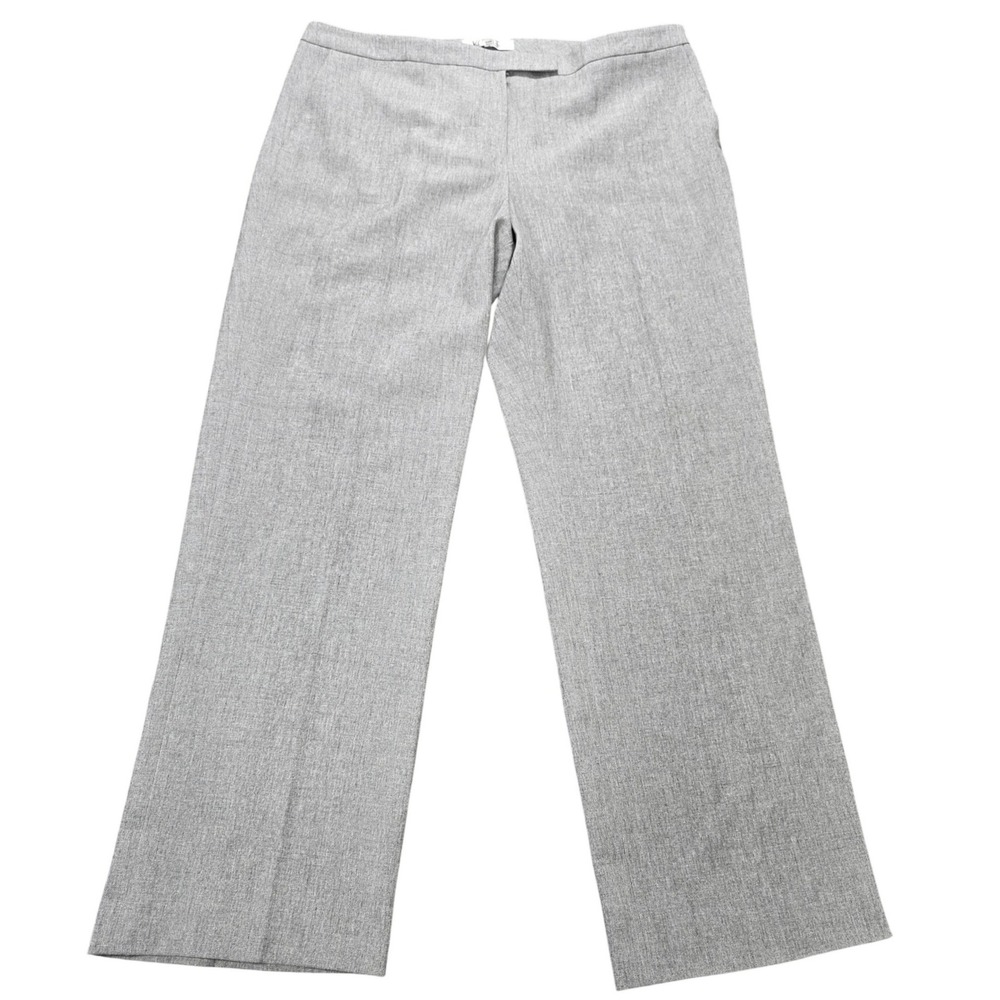 Kasper Wide Leg Dress Pants Women's Size 16 Gray High Rise Professional Workwear